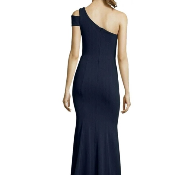 Betsy & Adam Womens Asymmetrical Solid One Shoulder Mermaid Gown Dress - Picture 2 of 9
